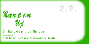 martin uj business card